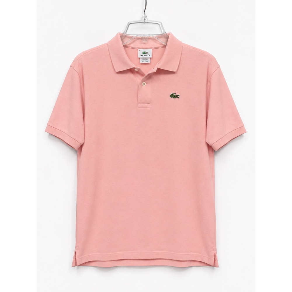 Lacoste Classic Fit Polo Shirt Mens Size 6 Large Pink Cotton Pique Crocodile Top
